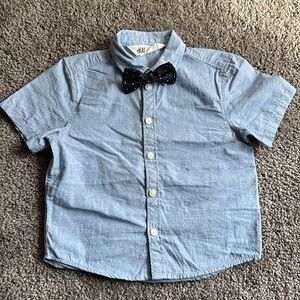 Toddler boys short sleeve shirt, 2T, H&M, color blue